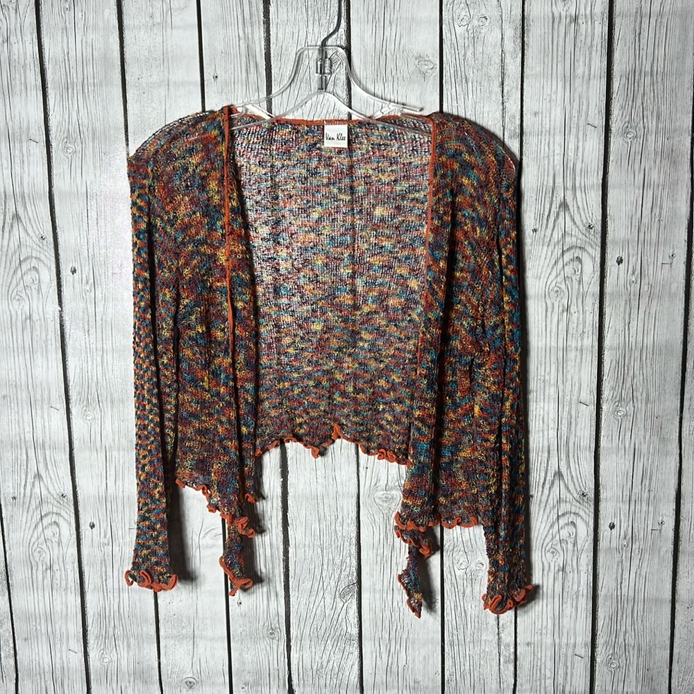 Van Klee Multi-Color Open Lightweight Coverup - image 1